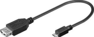 Goobay Καλώδιο USB 2.0 A Θηλυκό σε Micro USB B 0.2m
