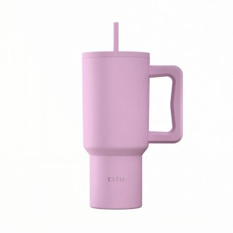 ESTIA ΘΕΡΜΟΣ STRAW TUMBLER XL SAVE THE AEGEAN 900ml LAVENDER