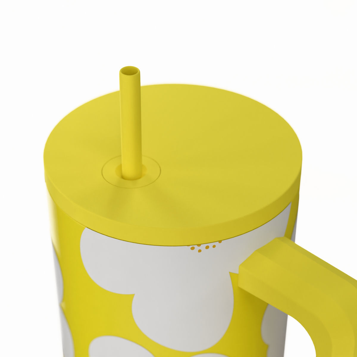 ESTIA ΘΕΡΜΟΣ STRAW TUMBLER XL SAVE THE AEGEAN 900ml YELLOW DAISY - Image 3