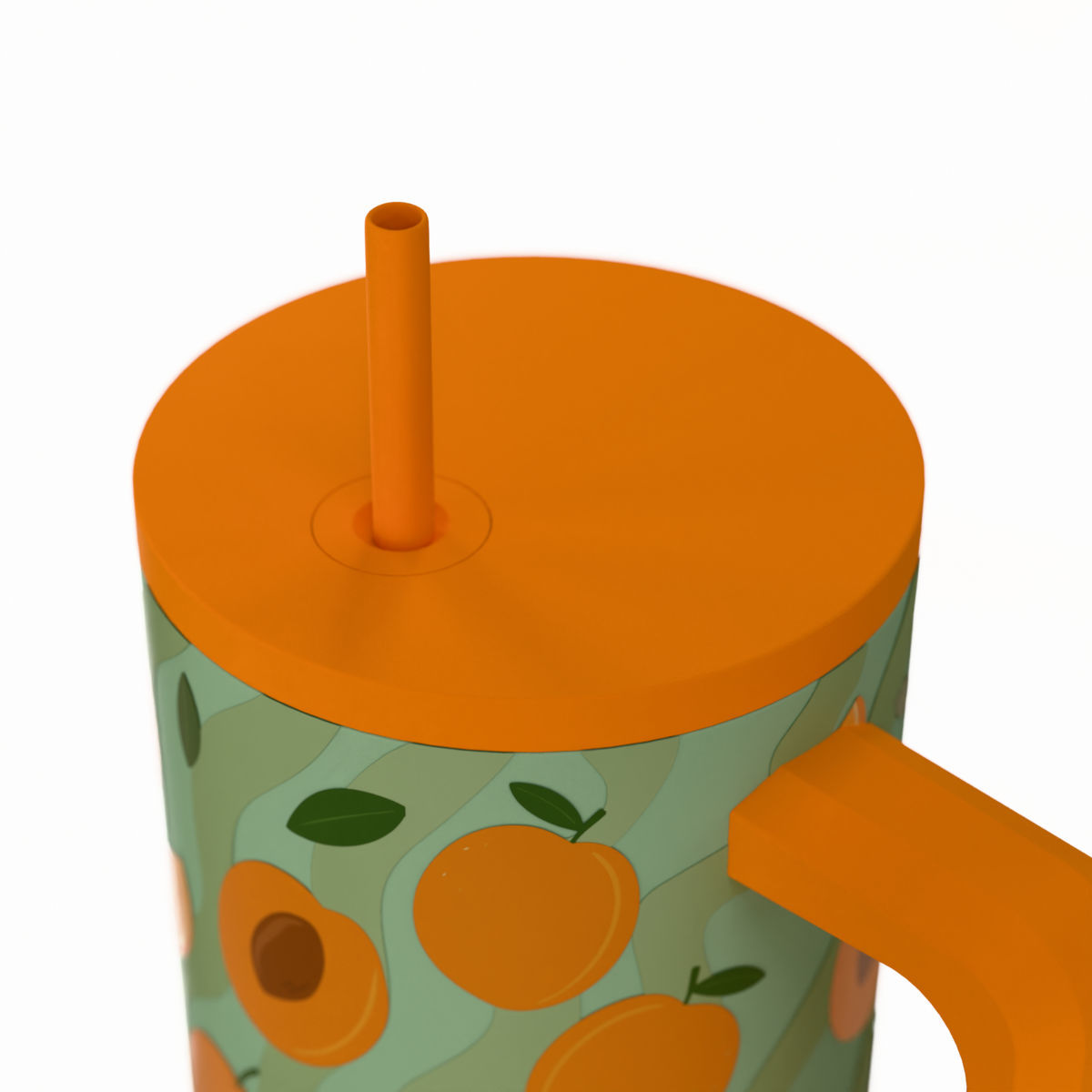 ESTIA ΘΕΡΜΟΣ STRAW TUMBLER XL SAVE THE AEGEAN 900ml PEACH GARDEN - Image 3