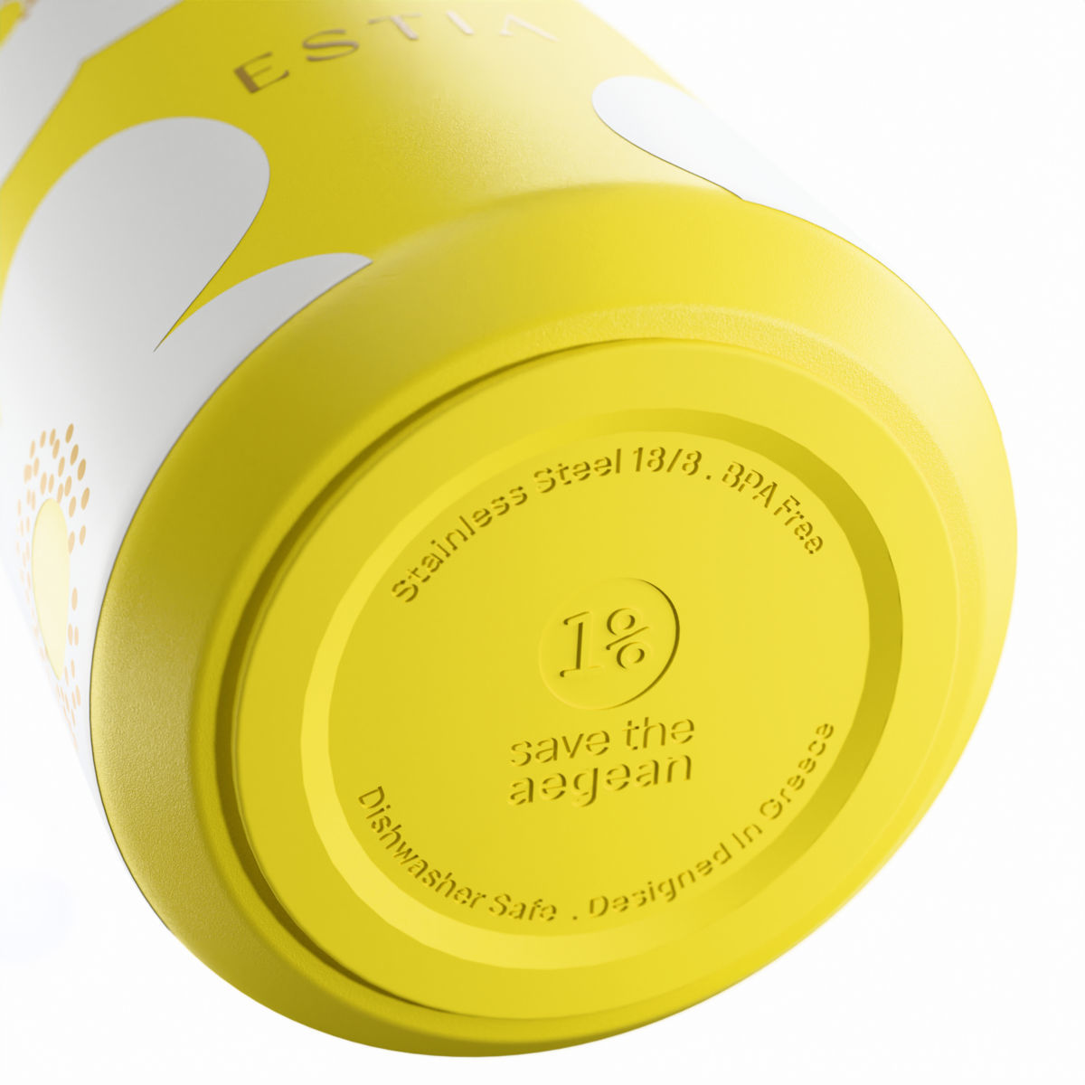 ESTIA ΘΕΡΜΟΣ LENS SAVE THE AEGEAN 360ml YELLOW DAISY - Image 3