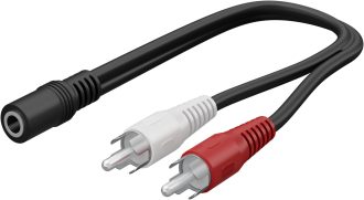 Goobay Αντάπτορας Ήχου 3.5 mm Θηλυκό σε RCA Αρσενικό 0.2m