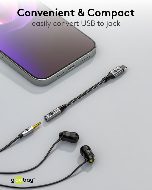 Goobay Καλώδιο Αντάπτορας USB-C σε 3.5mm AUX 0.15m - Image 6