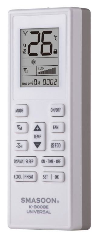 SMASOON K-8008E Universal Τηλεχειριστήριο Κλιματισμού Γκρι