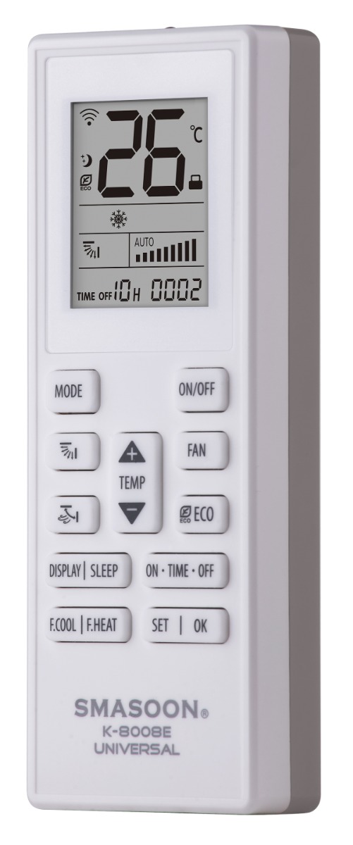 SMASOON K-8008E Universal Τηλεχειριστήριο Κλιματισμού Γκρι