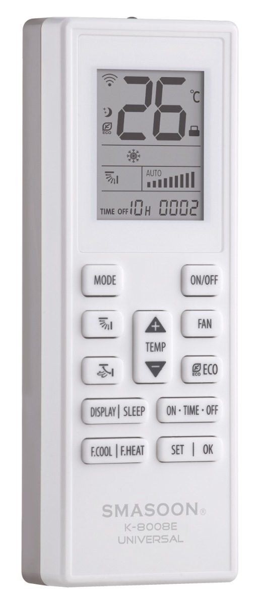 SMASOON K-8008E Universal Τηλεχειριστήριο Κλιματισμού Γκρι - Image 5