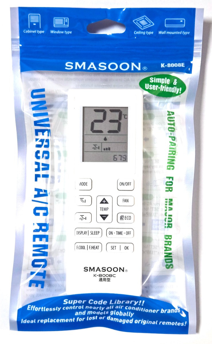 SMASOON K-8008E Universal Τηλεχειριστήριο Κλιματισμού Ροζ - Image 3