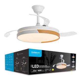 Modee Ανεμιστήρας & Φωτιστικό Οροφής LED 33W 3CCT με Τηλεχειριστήριο