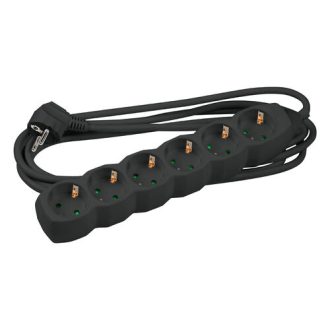 Technik Πολύπριζο 6 Θέσεων Μαύρο 1.5m