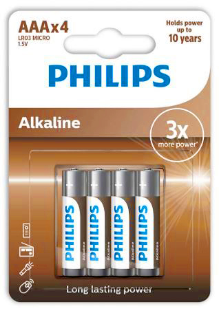 Philips Eco Αλκαλικές Μπαταρίες LR03 AAA 4 τμχ