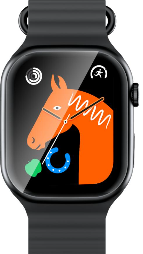 XO W8 PRO Αθλητικό Smartwatch με Ασύρματη Φόρτιση Μαύρο