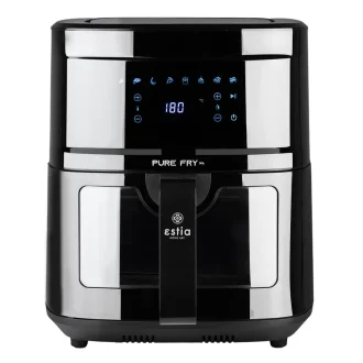 ESTIA ΦΡΙΤΕΖΑ ΑΕΡΟΣ PURE FRY XL 1700w 9.1lt ME ΨΗΦΙΑΚΗ ΟΘΟΝΗ & 8 ΠΡΟΓΡΑΜΜΑΤΑ ΜΑΥΡΟ