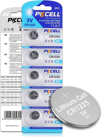 Pkcell CR1225 Μπαταρίες Κουμπιά Λιθίου 3V 5τμχ
