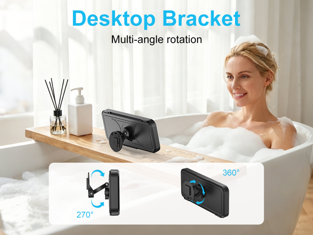XO F80 Αδιάβροχη Βάση Κινητού Ντους με Ηχείο Bluetooth - Image 7