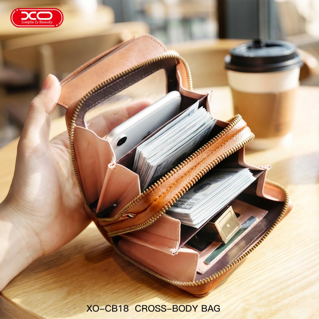 XO CB18 Τσάντα Χιαστί για Smartphones Καφέ - Image 4