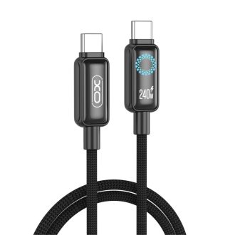 XO NB-Q312B Καλώδιο Φόρτισης & Μεταφοράς Δεδομένων Type-C σε Type-C 240W 2m