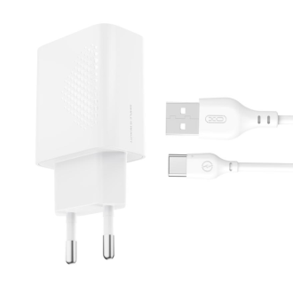 XO L159 Φορτιστής Ταχείας Φόρτισης USB-A QC18W με Καλώδιο Type-C