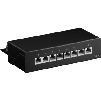 Goobay CAT 6 Patch Panel 8 Θυρών Mini/Desktop 96105 Μαύρο
