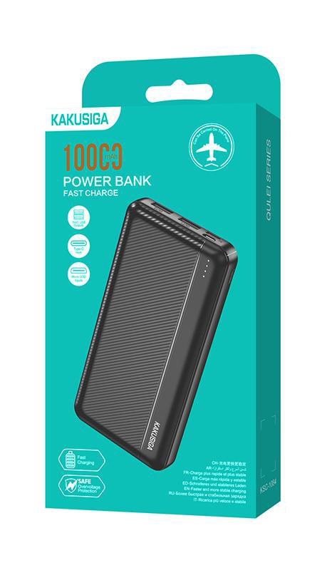 KSC-1084/BLACK POWERBANK 10.000mAh ΜΑΥΡΟ - Image 3