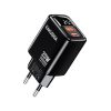 KSC-1614   ΜΑΥΡΟΣ ΔΙΠΛΟΣ ΦΟΡΤΙΣΤΗΣ USB 25W (με ένδειξη LED) fast charging