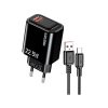KSC-1662/B ΦΟΡΤΙΣΤΗΣ USB ΣΕ TYPE C 22.5W MAYΡΟ