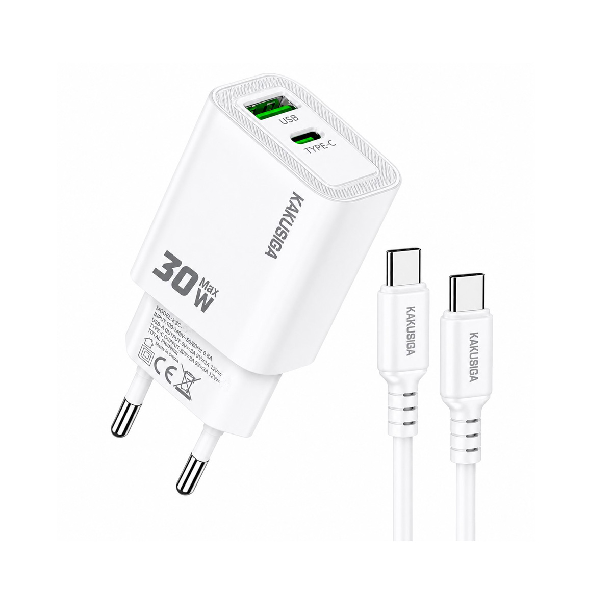 KSC-2214 Φορτιστής 30W+3.0 USB-TYPE C
