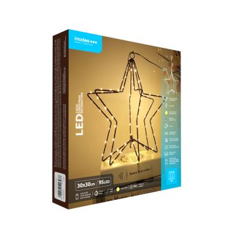 Modee Χριστουγεννιάτικη διακόσμηση LED με μπαταρία C4032 IP44 (95 LED, D30cm) Ζεστό λευκό