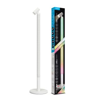 Modee LED Έξυπνος φωτιστικός δαπέδου 10W 3CCT + RGB + τηλεχειριστήριο (500 lumens) Λευκός