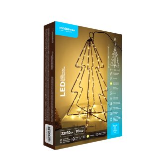 Modee Χριστουγεννιάτικη διακόσμηση LED με μπαταρία C4034 IP44 (95 LED, Υ30x23 εκ.) Ζεστό λευκό