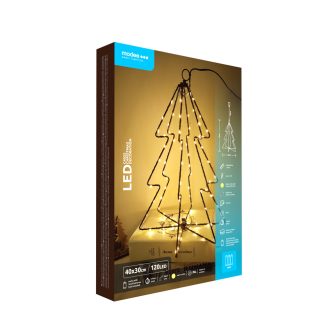 Modee Χριστουγεννιάτικη διακόσμηση LED με μπαταρία C4035 IP44 (120 LED, Υ40x30 εκ.) Ζεστό λευκό