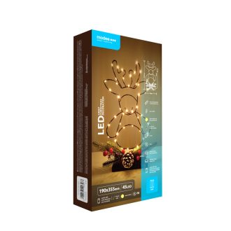 Modee Χριστουγεννιάτικη διακόσμηση LED με μπαταρία C4037 (45 LED, Υ355x190mm) Ζεστό λευκό