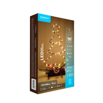 Modee Χριστουγεννιάτικη διακόσμηση LED με μπαταρία C4038 (45 LED, Υ360x225mm) Ζεστό λευκό