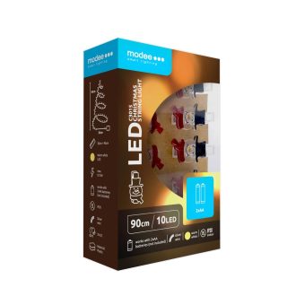 Modee Χριστουγεννιάτικα φωτάκια LED Χιονάνθρωπος Διακόσμηση με Κλιπ C3015 120cm WW