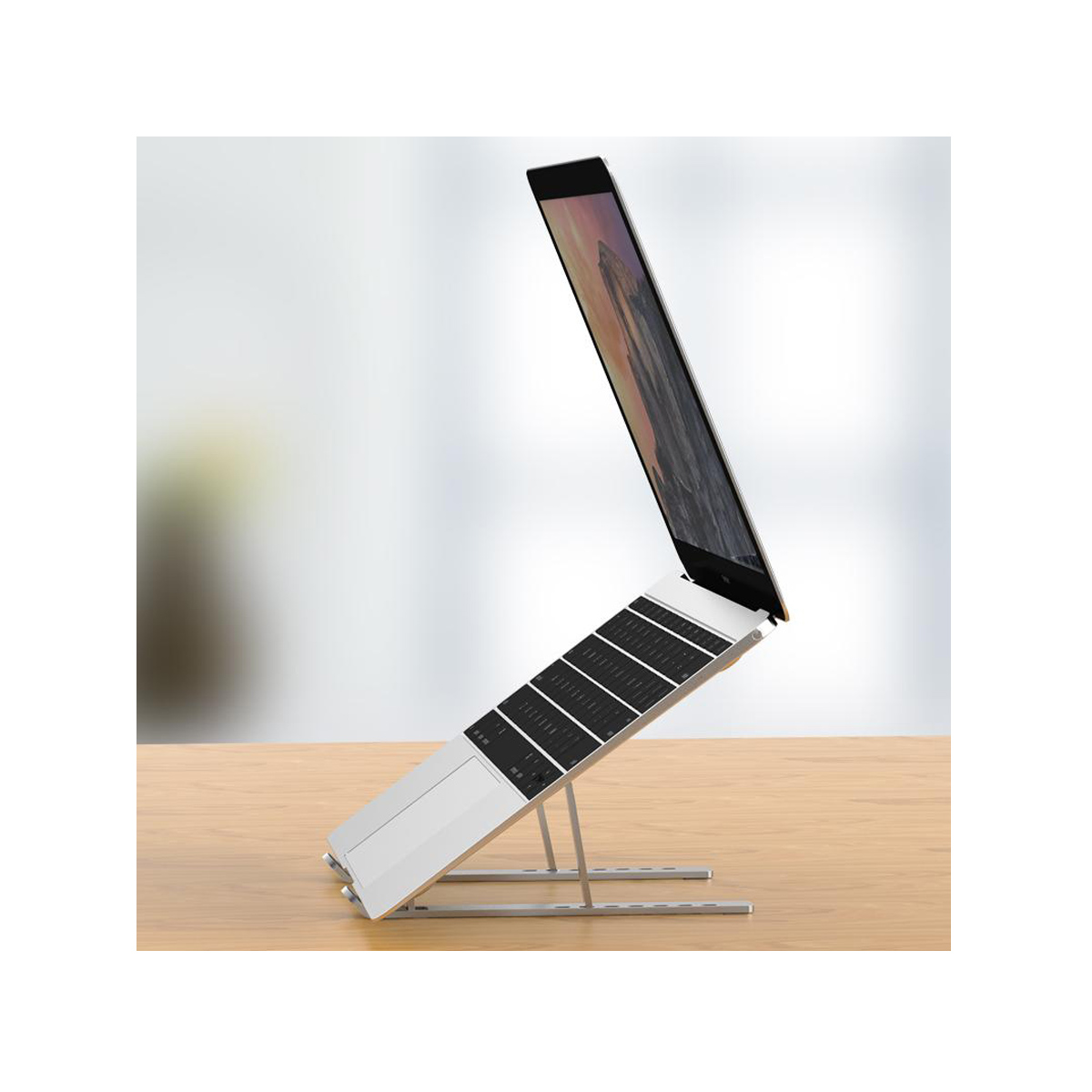 KSC-552/SILVER ΜΕΤΑΛΛΙΚΗ ΕΠΙΤΡΑΠΕΖΙΑ ΒΑΣΗ LAPTOP - Image 3