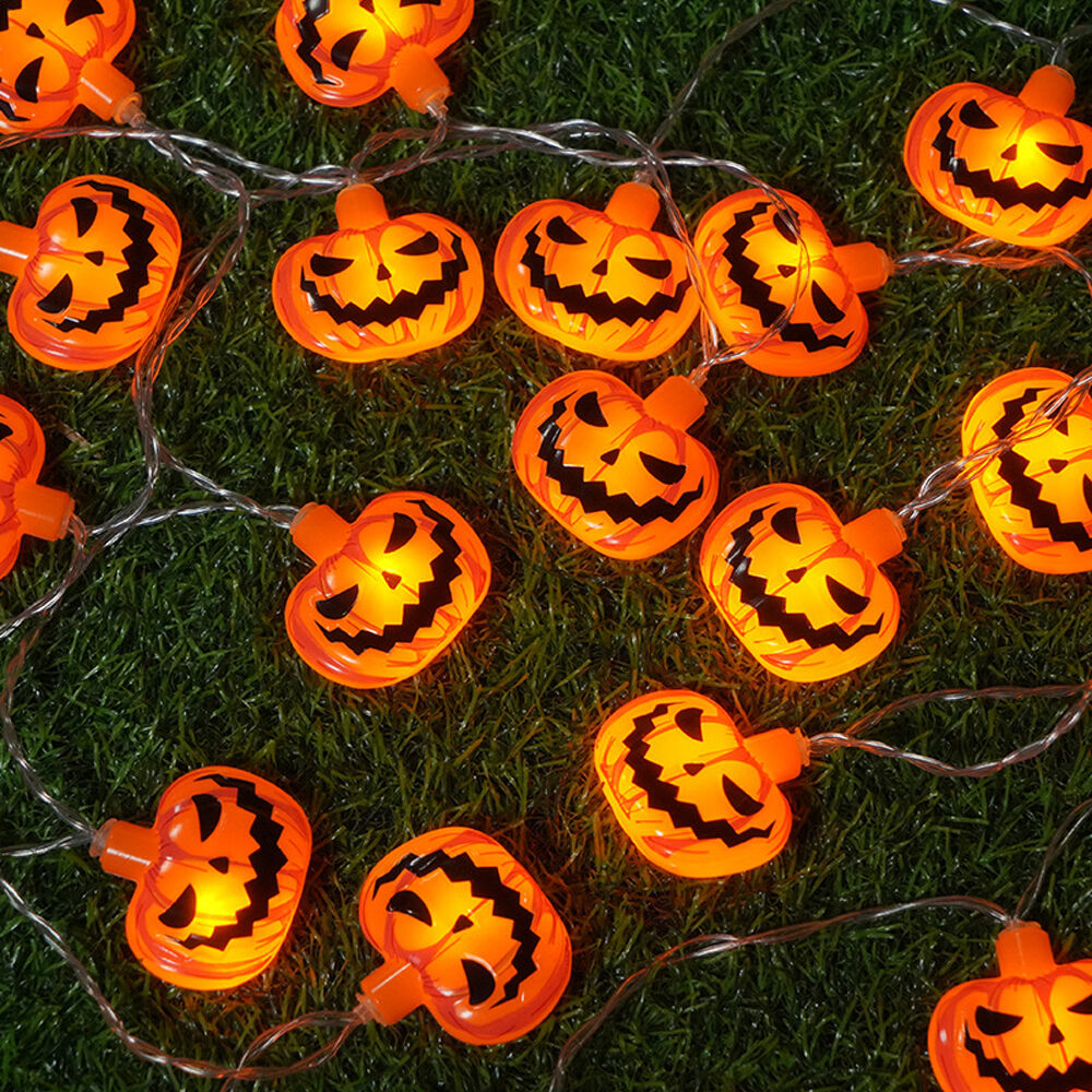 Διακοσμητική γιρλάντα LED Modee για το Halloween με φαναράκια-κολοκύθες (165cm / απόσταση 15cm) – Θερμό λευκό φως - Image 3