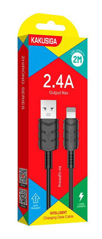 KSC-716/BLACK/LT ΜΑΥΡΟ ΚΑΛΩΔΙΟ LIGHTNING (2m) - Image 2