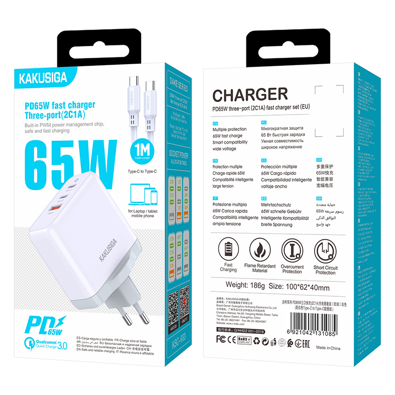 KSC-933/WHITE/TC ΦΟΡΤΙΣΤΗΣ USB ΣΕ 2 TYPE-C 65W - Image 3