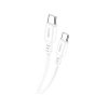 KSC-982/WHITE ΛΕΥΚΟ ΚΑΛΩΔΙΟ typeC σε typeC 1m