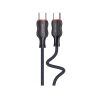 KSC-996/B/TC CHARGING DATA TYPE C 60W ΜΑΥΡΟ (2M)