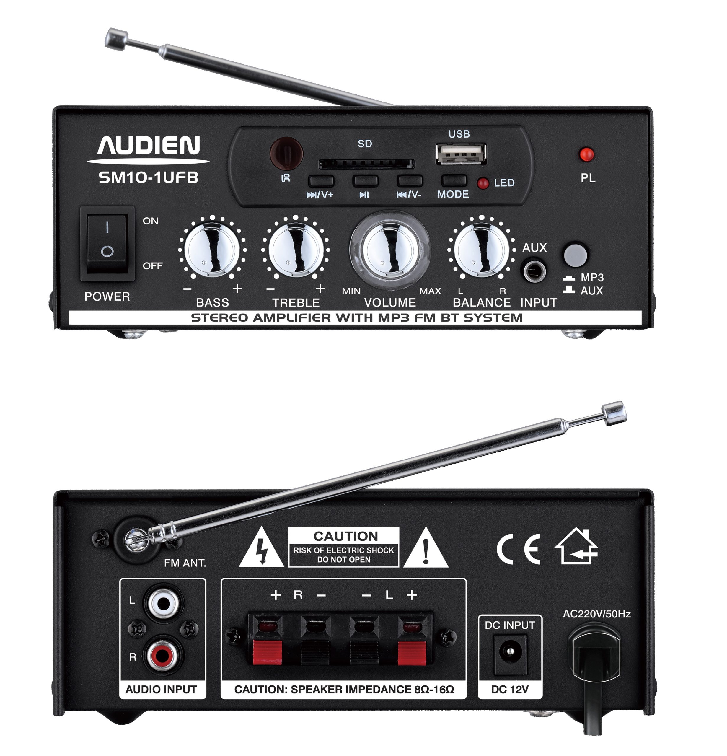 SM10-IUFB ΕΝΙΣΧΥΤΗΣ Hi-Fi 2x25Wrms 12V/220V - Image 2