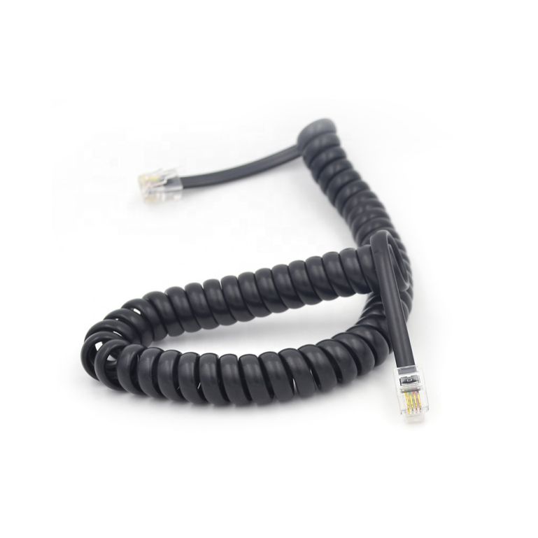 SM135-Black/3m ΜΑΥΡΟ ΤΗΛ.ΣΠΙΡΑΛ 4P4C (3m)
