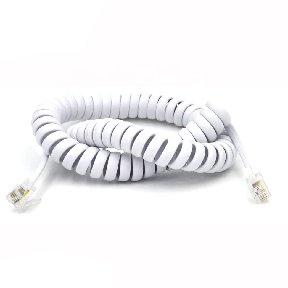 SM135-White/3m ΛΕΥΚΟ ΤΗΛ.ΣΠΙΡΑΛ 4P4C (3m)