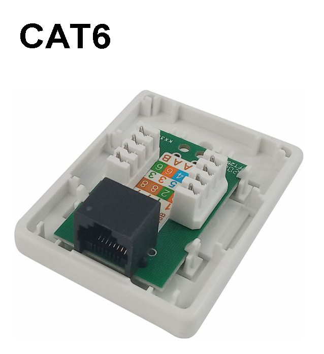 SM610 Μονή εξωτερική πρίζα 8P8C CAT6 ΤΥΠΟΥ KRONE - Image 2
