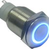 SW16F-Z1-S-R-B-220V   ΔΙΑΚΟΠΤΗΣ Φ16mm 220V με ΜΠΛΕ ΦΩΤΙΣΜΟ