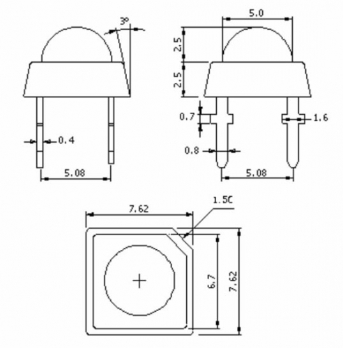 RL-112U7YC Superflux led κίτρνο χρώμα - Image 2