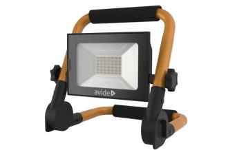 AVIDE LED Ηλιακός Προβολέας Slim SMD 30W με Βάση 1,5m 4000K