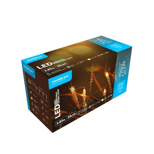 Modee Χριστουγεννιάτικα Φωτάκια LED (20LED/2.85m/15cm) Θερμό Λευκό - Image 3