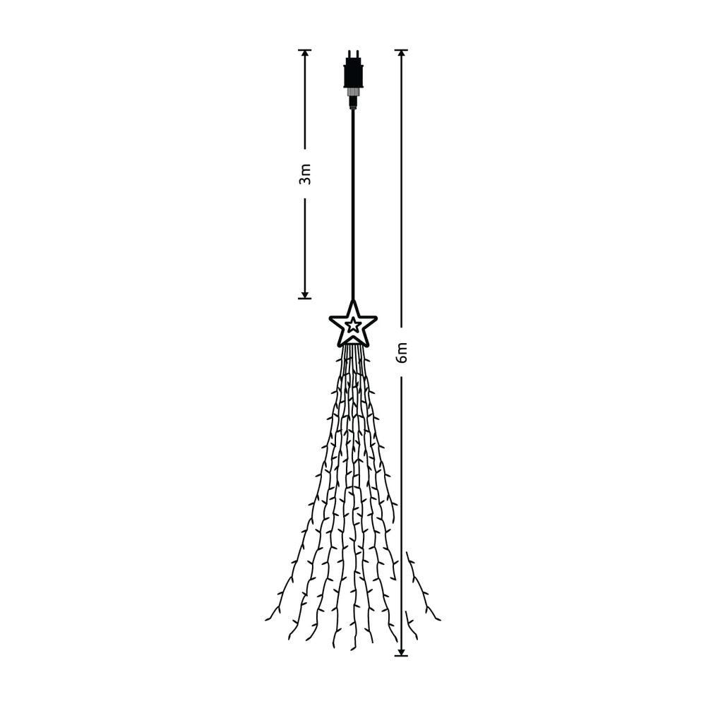 Modee Lighting LED Χριστουγεννιάτικος Διακοσμητικός Φωτισμός με Αντάπτορα C3000 (300LED/3m) Θερμό - Image 6