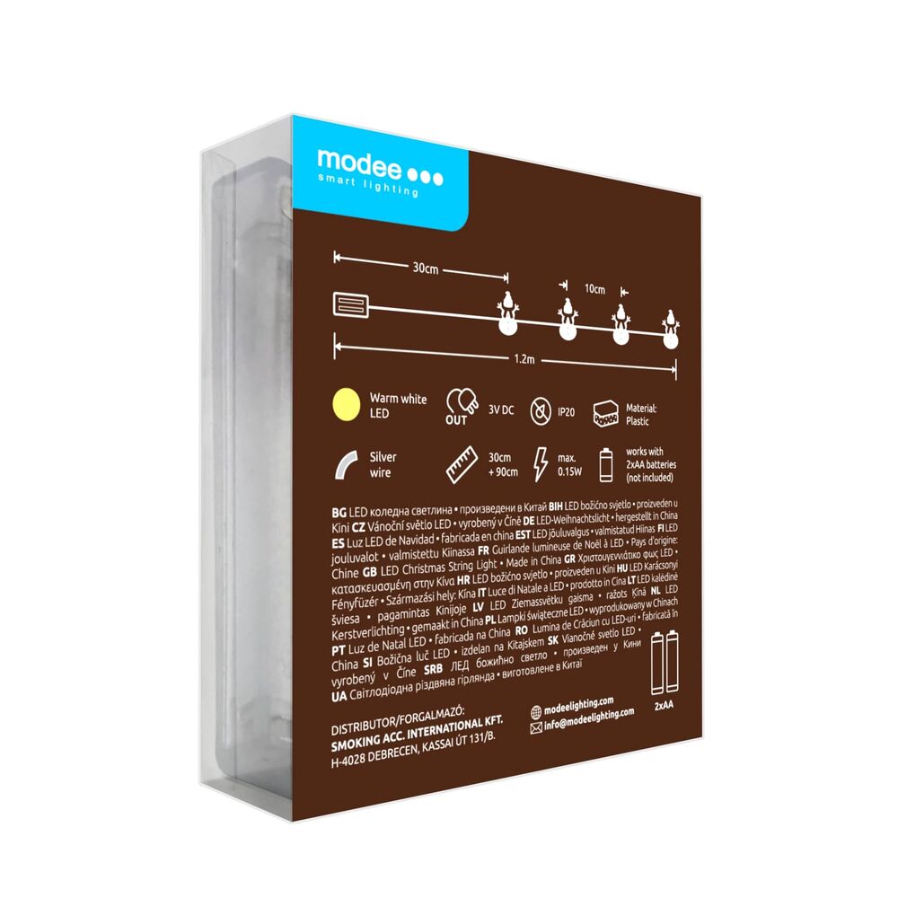 Modee Χριστουγεννιάτικα Φωτάκια LED με Μπαταρία (10LED/120cm/10cm) Θερμό Λευκό - Image 3