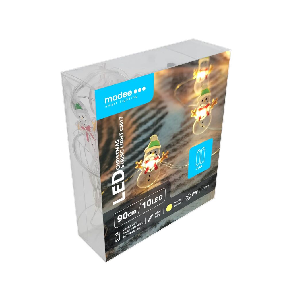 Modee Χριστουγεννιάτικα Φωτάκια LED με Μπαταρία (10LED/120cm/10cm) Θερμό Λευκό - Image 2